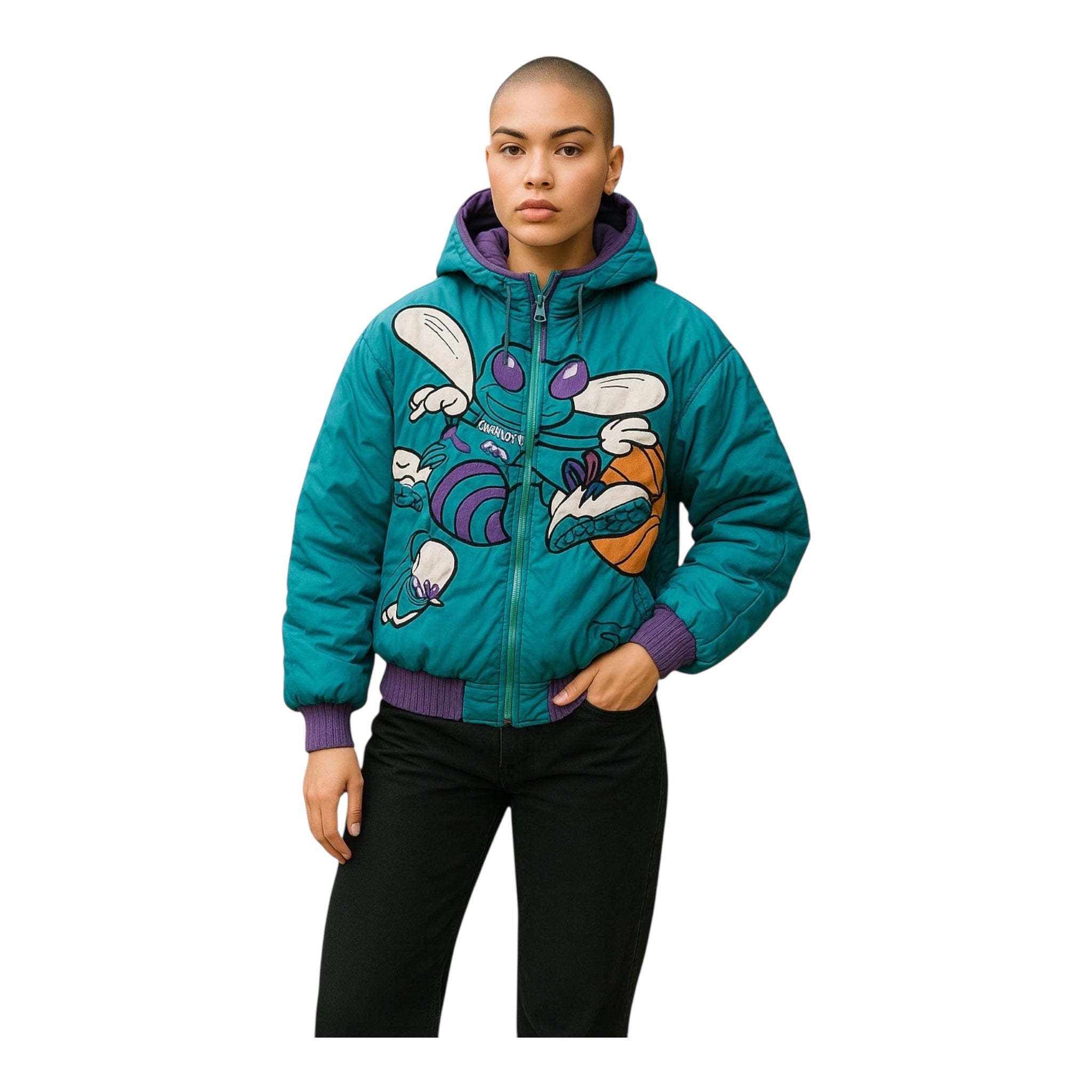 Vintage Charlotte Hornets Jacket Size XL